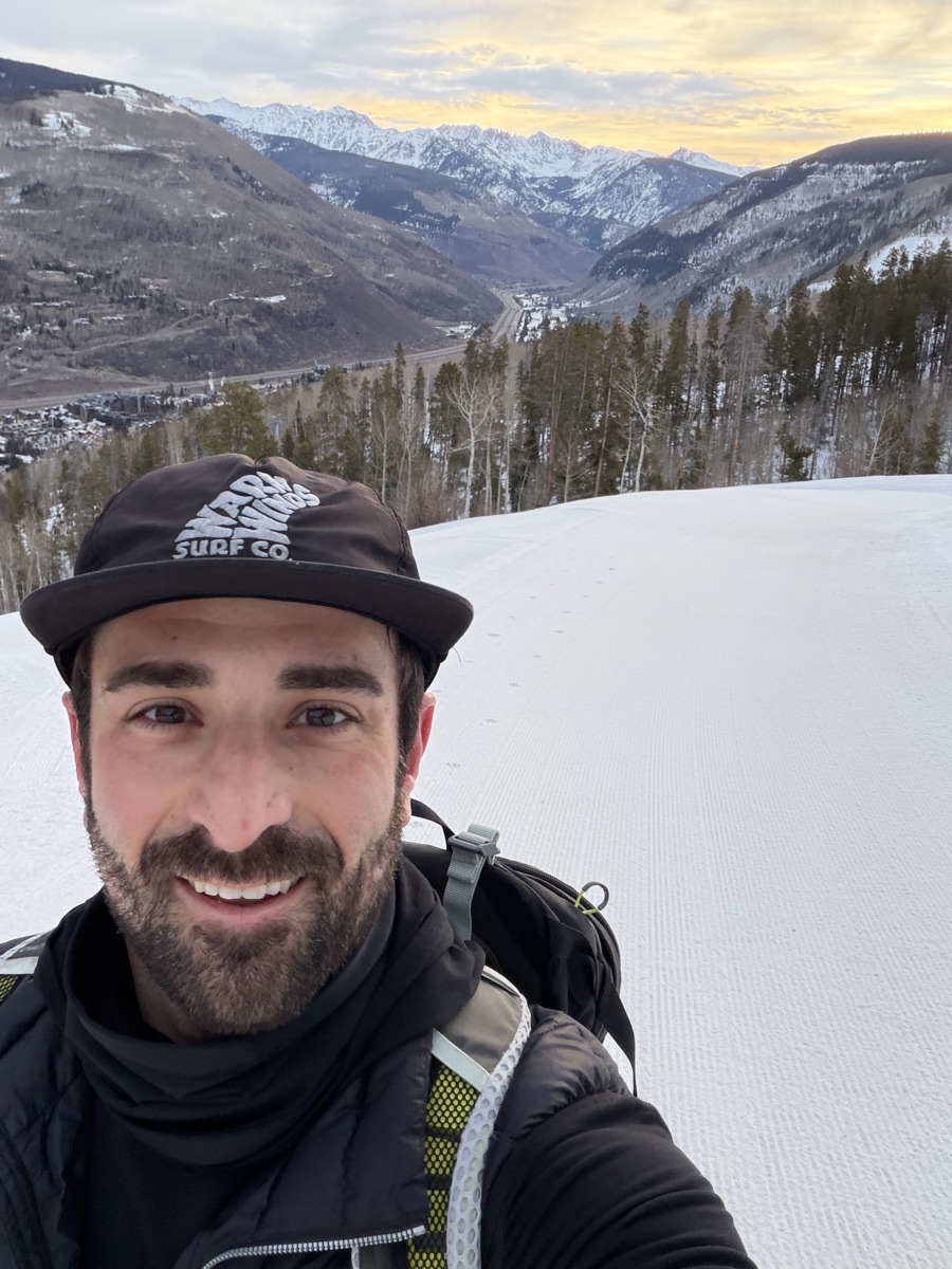 On the mountain on a winter morning